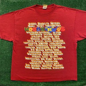 Vintage 90s Hoods R Us Ghetto T-Shirt Rap Hip Hop Urban Streetwear Parody Red XL